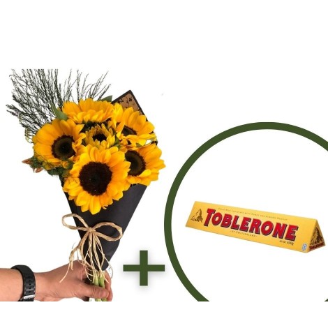 Ramalhete de Girassóis + Toblerone